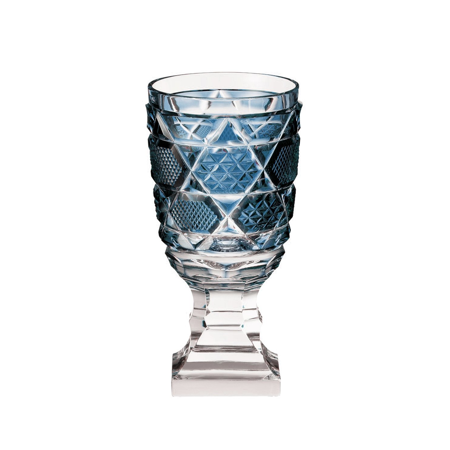 Amazon.co.jp: 山下工芸 薩摩切子 伝匠脚付杯 中 藍 φ6×13cm 13040150